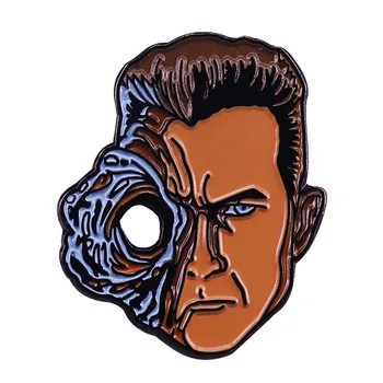 Terminator 2 smalt pin tekutým kovom darebák Robert Patrick t-1000 brošňa 80. rokov, 90s Sci Fi film Darebáci odznak