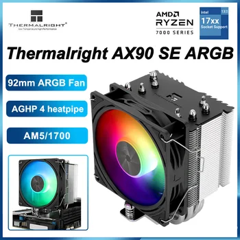 Thermalright AX90 SE ARGB CPU Chladič AGHP 4 Tepelné Trubice 5V/3PIN 92mm Tichý Ventilátor Vzduchu Chladič Pre Intel 1700 115x 1200 AM4 AM5