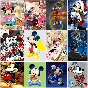 Umelecké Plátno Na Maľovanie Nordic Disney Mickey Kreslené Plagáty A Potlačou Obrazov Na Stenu Pre Život Domova
