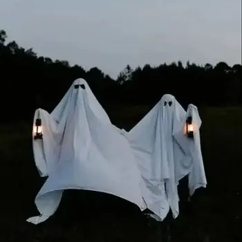 Unisex Dieťa Ghost Kostým Dievča Halloween Maškarný Cosplay Chlapec Biela Boo Svätý Plášť Dieťa Strašidelné Trik-alebo-Liečenie