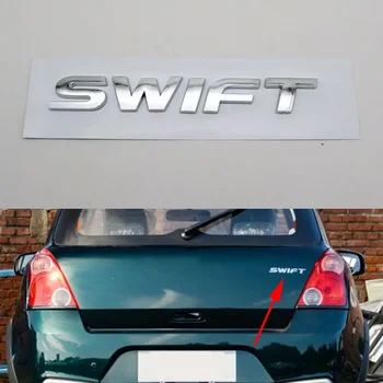Vhodné pre Suzuki Swift Znak Auto Logo Nálepky 3D Písmeno Slova Zadný Kufor ABS Plast Chrome Silver Štítku Auto Odznak Odtlačkový