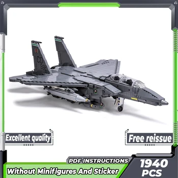 Vojenské Lietadlá Model Moc Tehly F-15E Strike Eagle Fighter Technológie Bloky Darčeky, Vianočné Hračky DIY Sady Montáž
