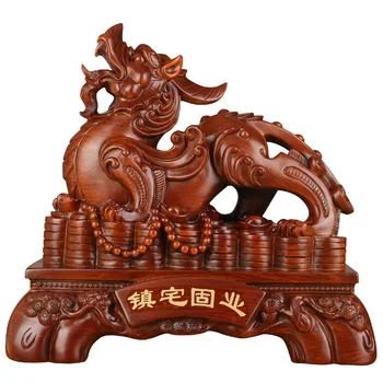 Čínsky sľubný zvierat živice socha,Moderné umenie, sochárstvo High-end domov feng shui dekorácie Šťastie statočných vojakov Darček Socha